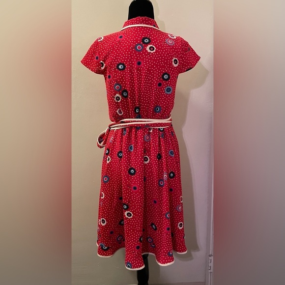 MODCLOTH NWOT Daytime Dapper Wrap Dress in Red - Picture 4 of 7